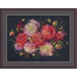 Dahlias Counted Cross Stitch Kit (image for) Dahlias Counted Cross Stitch Kit